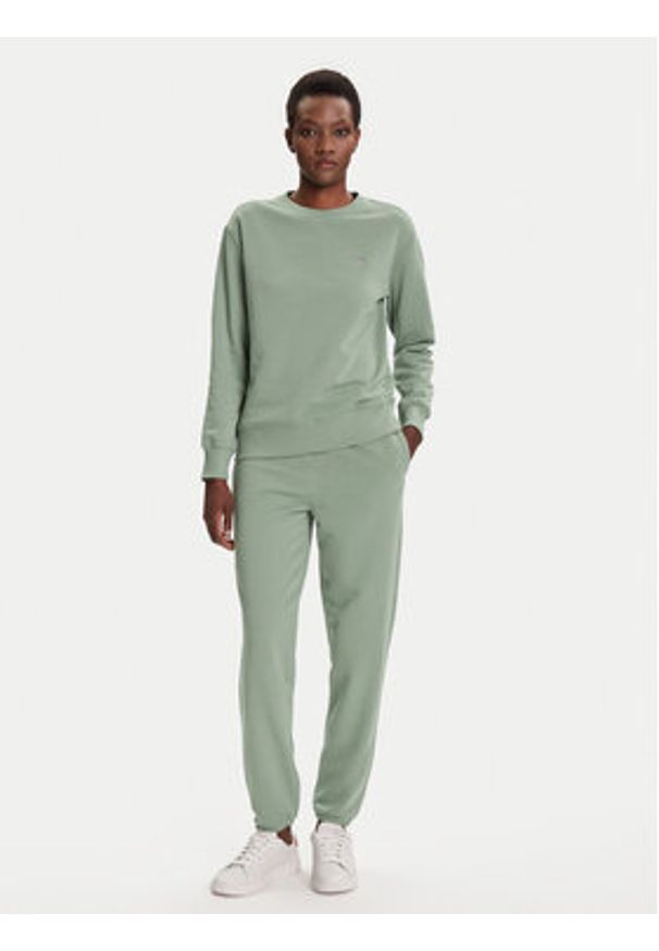 GANT - Gant Bluza Shield 4201414 Zielony Relaxed Fit. Kolor: zielony. Materiał: bawełna
