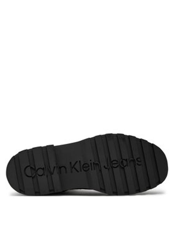 Calvin Klein Jeans Trapery Flatform Zip Laceup Mg S YW0YW01554 Czarny. Kolor: czarny. Materiał: skóra, zamsz