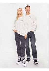 Converse Bluza Standard Fit Left Chest Star Chev Emb Crew Ft 10023861-A09 Écru Regular Fit. Materiał: bawełna #3