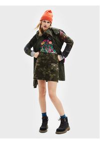 Desigual Parka Jorja 22WWEWAG Zielony Oversize. Kolor: zielony. Materiał: bawełna #5