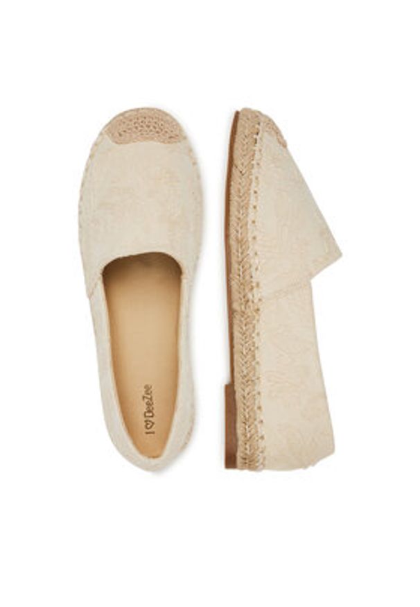 DeeZee Espadryle Q124-2 Beżowy. Kolor: beżowy. Materiał: materiał