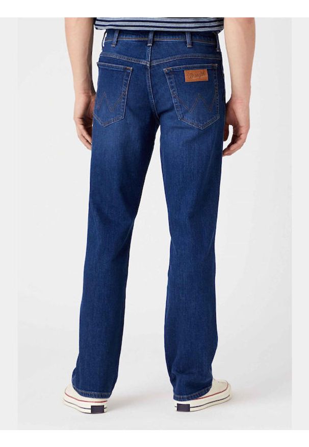 Wrangler - WRANGLER TEXAS MĘSKIE SPODNIE JEANSOWE DANCING WATER W121JX20C 112322670