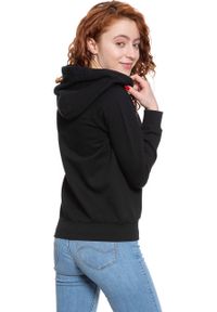 Lee - BLUZA LEE DAMSKA HOODIE BLACK L53WTX01. Okazja: na uczelnię, na co dzień. Typ kołnierza: kaptur. Materiał: bawełna, jeans, denim, materiał. Wzór: nadruk. Sezon: lato. Styl: sportowy, casual