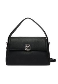 Calvin Klein Torebka Emblem Hw Pebble Shoulder Bag 25 LV04F3425G Czarny. Kolor: czarny. Materiał: skórzane #1