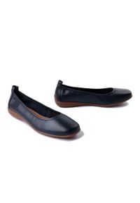 Josef Seibel - JOSEF SEIBEL 74801 133 525 Fenja 01 DS. indigo, baleriny damskie. Kolor: niebieski. Materiał: skóra