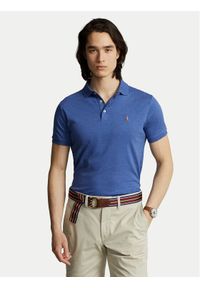 Polo Ralph Lauren Polo 710713130008 Niebieski Custom Slim Fit. Typ kołnierza: polo. Kolor: niebieski. Materiał: bawełna