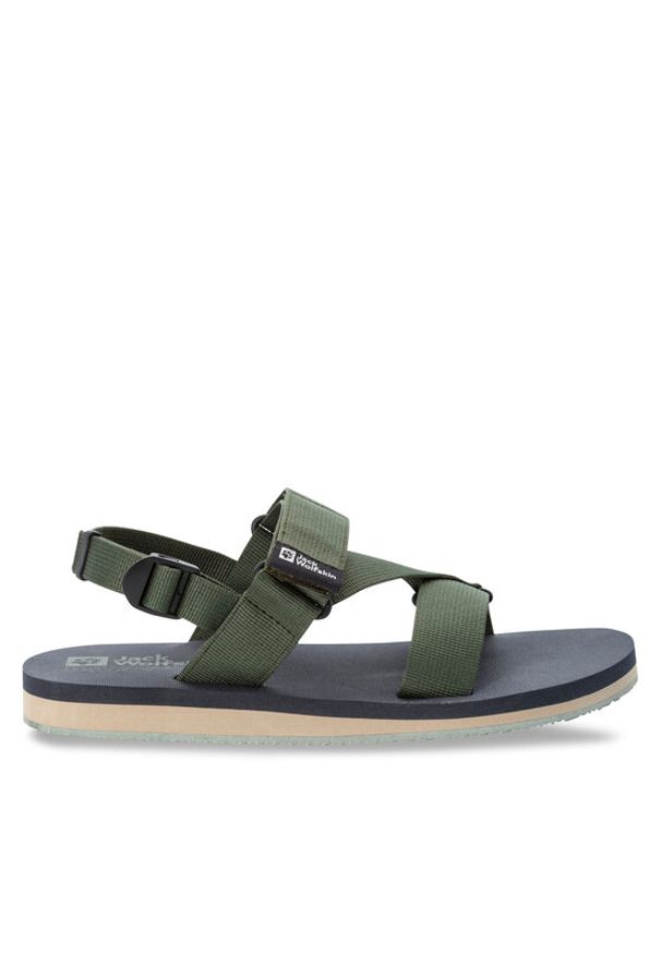 Jack Wolfskin Sandały Urban Entdeckung Belt Sandal 4056711 Zielony. Kolor: zielony. Materiał: materiał