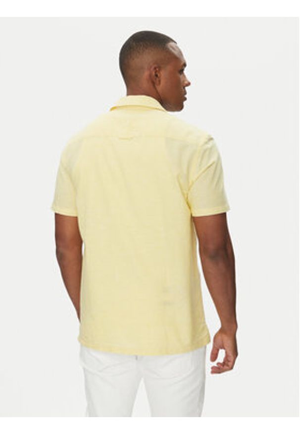 Tommy Jeans Koszula DM0DM20895 Żółty Regular Fit. Kolor: żółty. Materiał: len, bawełna