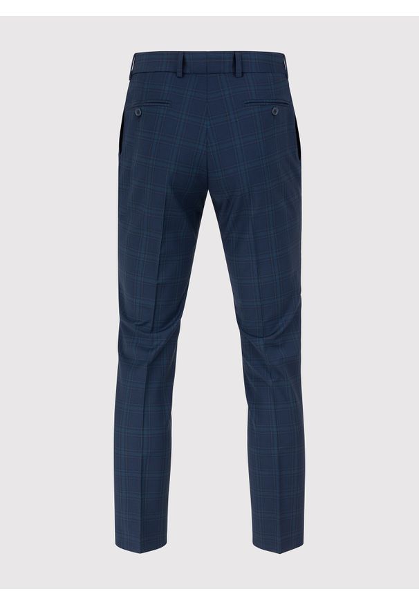 Pako Lorente - PAKO LORENTE – Granatowe spodnie garniturowe z wełną. Kolor: niebieski. Materiał: wełna