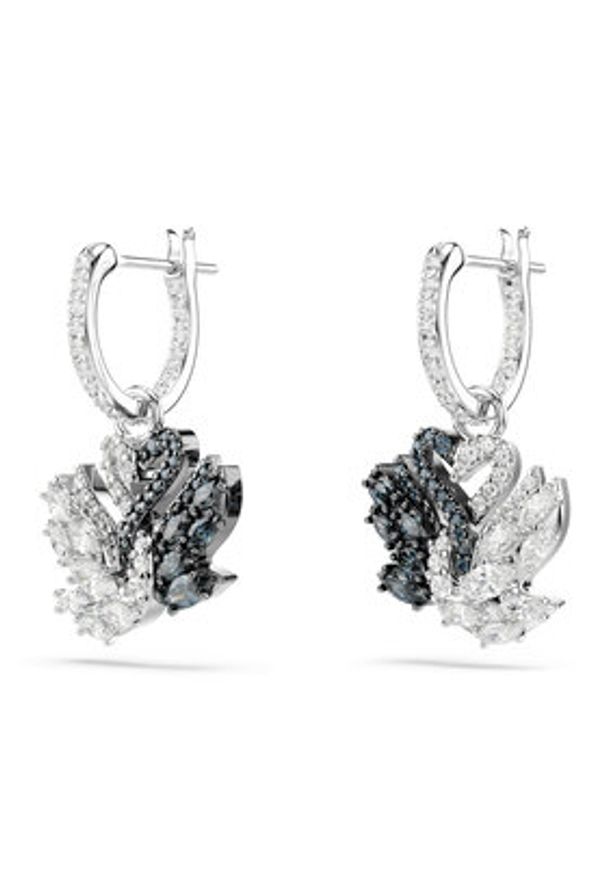Swarovski Kolczyki Swan 5705728 Srebrny. Materiał: metalowe. Kolor: srebrny