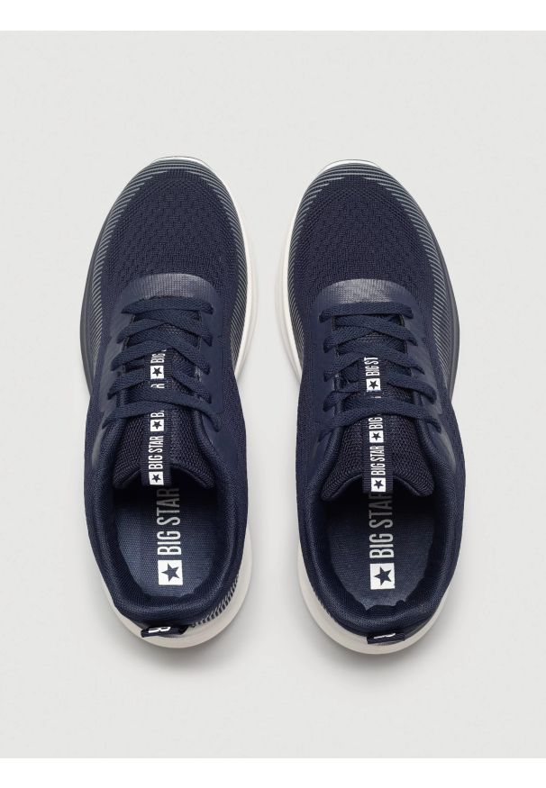 Big-Star - Sneakersy męskie granatowe TT174253 403. Okazja: na co dzień. Nosek buta: okrągły. Kolor: niebieski. Materiał: syntetyk, materiał. Sport: fitness, bieganie