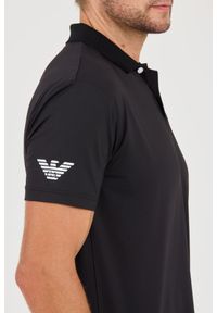 EA7 Emporio Armani - EA7 Czarna męska koszulka polo Ventus 7, Rozmiar M. Typ kołnierza: polo. Kolor: czarny #4
