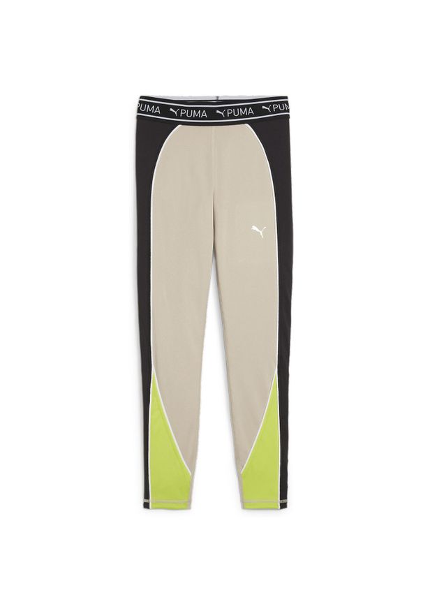 Puma Legginsy Fit Train Strong 7/8 52502790. Kolor: beżowy, wielokolorowy