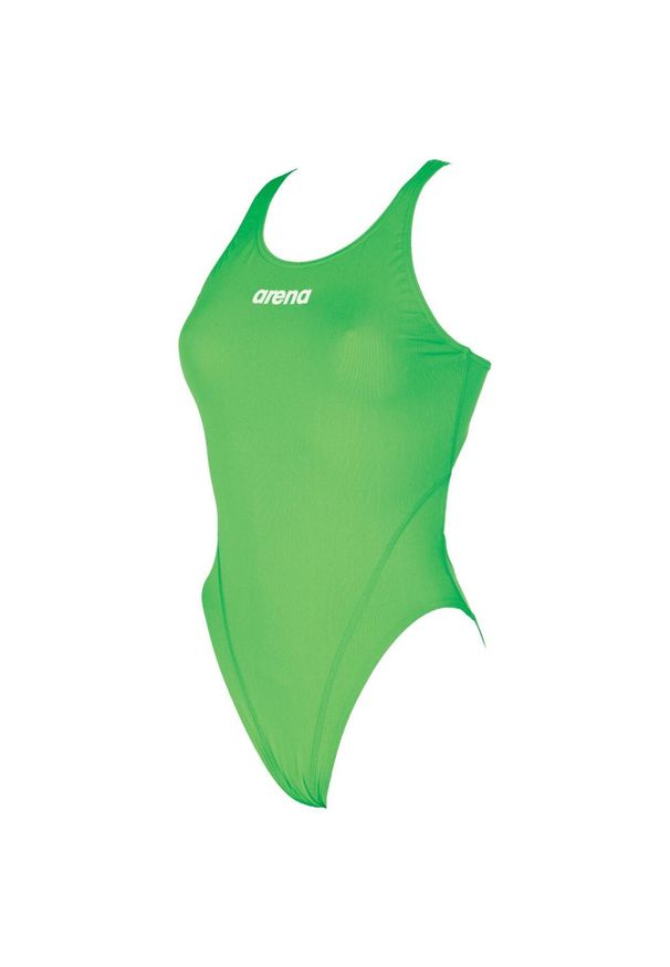 Strój kąpielowy damski Arena Solid Swim Tech High. Kolor: zielony