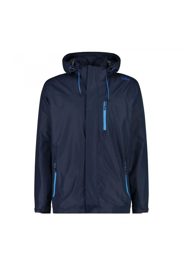 Kurtka wodoodporna z kapturem CMP. Typ kołnierza: kaptur. Kolor: niebieski. Sport: turystyka piesza, wspinaczka