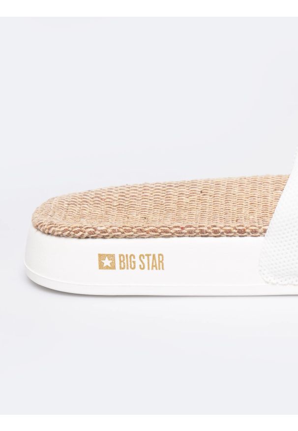 Big-Star - Klapki damskie białe RR274A103 101. Okazja: na plażę, na co dzień, na spacer. Kolor: biały. Materiał: materiał. Sezon: lato. Styl: elegancki, casual