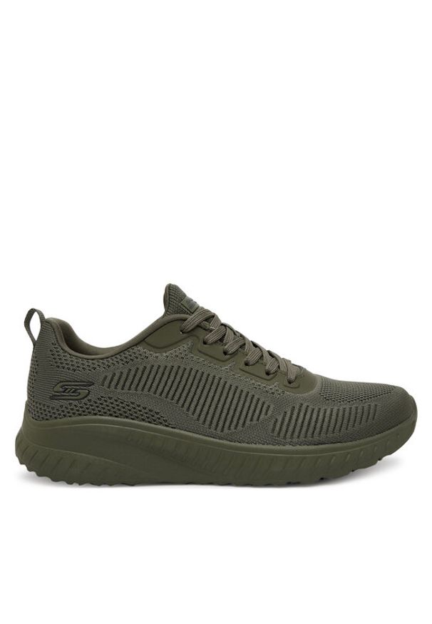 skechers - Skechers Sneakersy Bobs Squad Chaos-Face Off 117209/OLV Khaki. Kolor: brązowy. Materiał: materiał