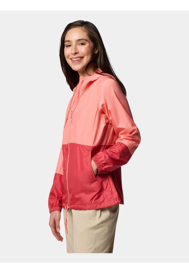 columbia - Kurtka przeciwwiatrowa damska Columbia Flash Forward II Windbreaker. Kolor: czerwony, wielokolorowy, różowy