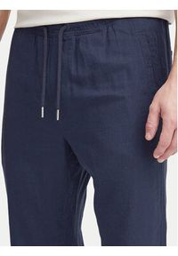 !SOLID - Solid Spodnie materiałowe 21107170 Granatowy Regular Fit. Kolor: niebieski. Materiał: len, wiskoza #7