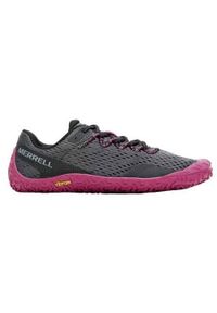 Buty do biegania damskie Merrell Vapor Glove 6. Okazja: na co dzień. Kolor: szary. Materiał: syntetyk, materiał. Szerokość cholewki: normalna