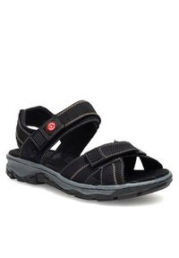 Rieker Sandały 68851-02 Czarny. Kolor: czarny. Materiał: syntetyk