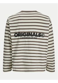 Jack & Jones - Jack&Jones Longsleeve Islington 12273202 Beżowy Loose Fit. Kolor: beżowy. Materiał: bawełna. Długość rękawa: długi rękaw