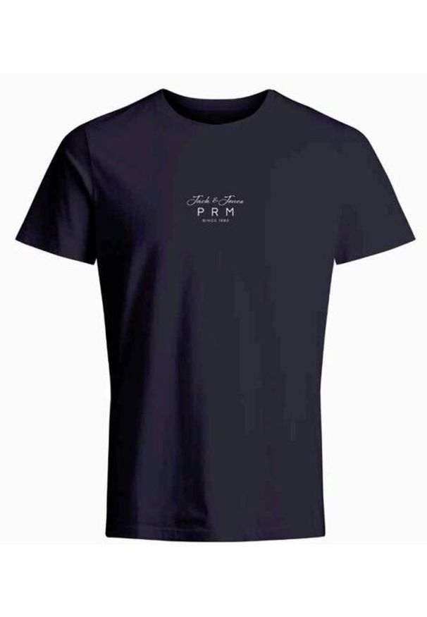 Jack & Jones - Jack&Jones T-Shirt 12251315 Granatowy Regular Fit. Kolor: niebieski. Materiał: bawełna