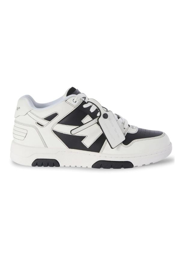 OFF-WHITE Biało-czarne sneakersy Out Of Office Sneaker. Kolor: biały