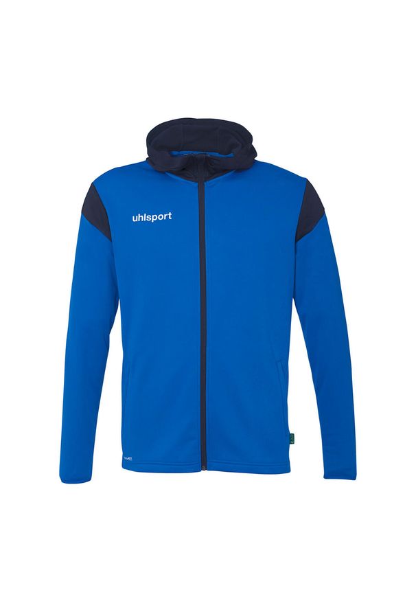UHLSPORT - Bluza dresowa z kapturem Uhlsport Squad 27. Okazja: na uczelnię. Kolor: niebieski. Materiał: dresówka. Styl: sportowy