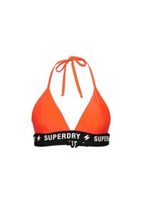 Góra od bikini Superdry Triangile Elastic Top. Kolor: pomarańczowy. Materiał: lycra, poliester