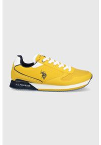 U.S. Polo Assn. sneakersy kolor żółty. Nosek buta: okrągły. Zapięcie: sznurówki. Kolor: żółty. Materiał: guma