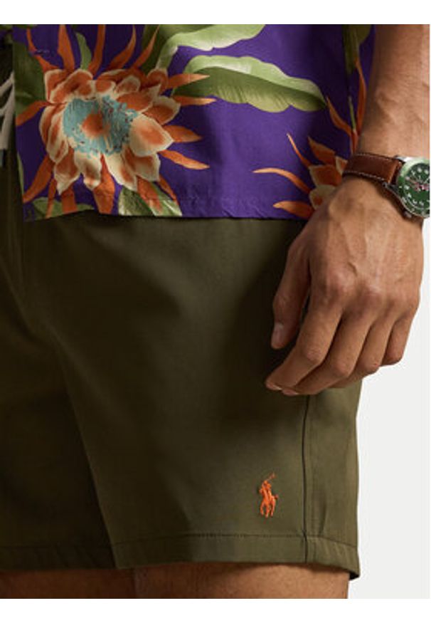 Polo Ralph Lauren Szorty kąpielowe 710957782510 Zielony Classic Fit. Kolor: zielony. Materiał: syntetyk