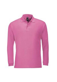 SOL'S - Koszulka Polo Z Długim Rękawem Dla Dorosłych Unisex Winter II. Okazja: na co dzień. Typ kołnierza: polo. Kolor: różowy. Długość rękawa: długi rękaw. Długość: długie. Styl: casual