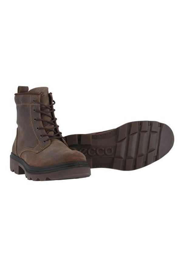 ecco - Buty do chodzenia męskie Ecco Grainer. Wysokość cholewki: za kostkę. Zapięcie: sznurówki. Kolor: brązowy. Materiał: skóra. Szerokość cholewki: normalna. Sport: turystyka piesza