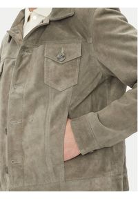 Serge Pariente Kurtka skórzana Jeans Szary Regular Fit. Kolor: szary. Materiał: skóra #4