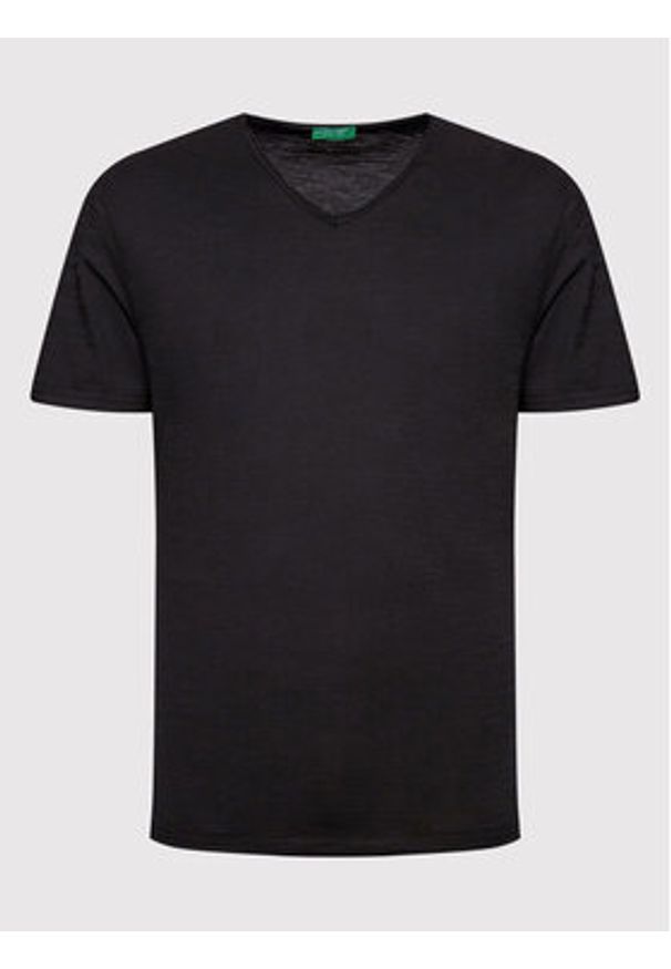 United Colors of Benetton - United Colors Of Benetton T-Shirt 3JE1J4264 Czarny Regular Fit. Kolor: czarny. Materiał: bawełna