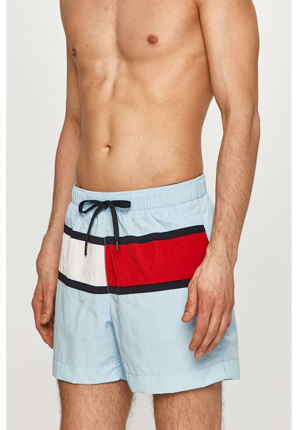 TOMMY HILFIGER - Tommy Hilfiger - Szorty kąpielowe. Kolor: niebieski. Materiał: tkanina