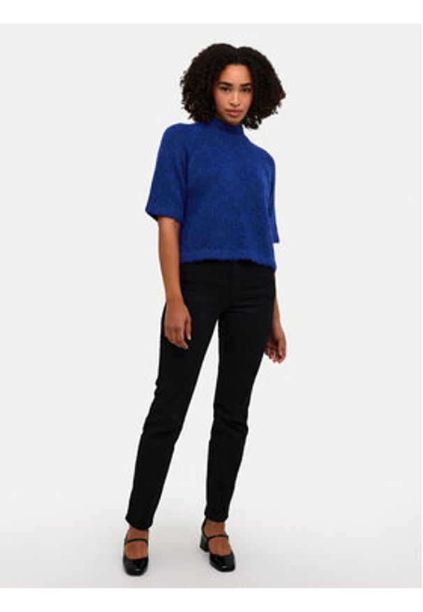 Kaffe Sweter Emilie 10509092 Niebieski Loose Fit. Kolor: niebieski. Materiał: syntetyk