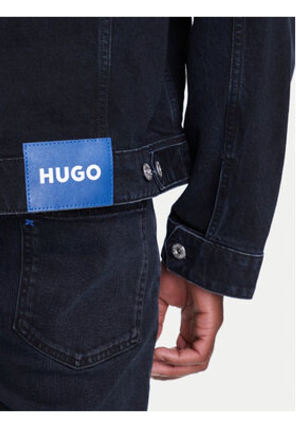 Hugo - HUGO Kurtka jeansowa Dex 50541714 Granatowy Regular Fit. Kolor: niebieski. Materiał: bawełna