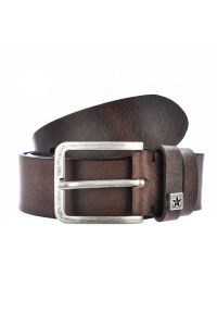Big Star Accessories - Brązowy Skórzany Pasek Męski Big Star. Kolor: brązowy. Materiał: skóra. Styl: wizytowy, casual, elegancki #1