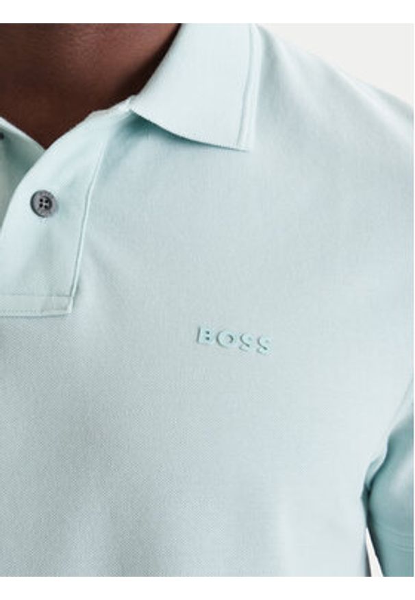 BOSS Polo Prime 50507813 Zielony Regular Fit. Typ kołnierza: polo. Kolor: zielony. Materiał: bawełna