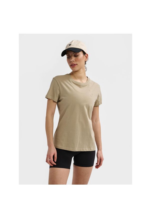 Koszulka damska Hummel Active CO. Kolor: wielokolorowy, pomarańczowy, brązowy. Sezon: lato. Sport: piłka nożna