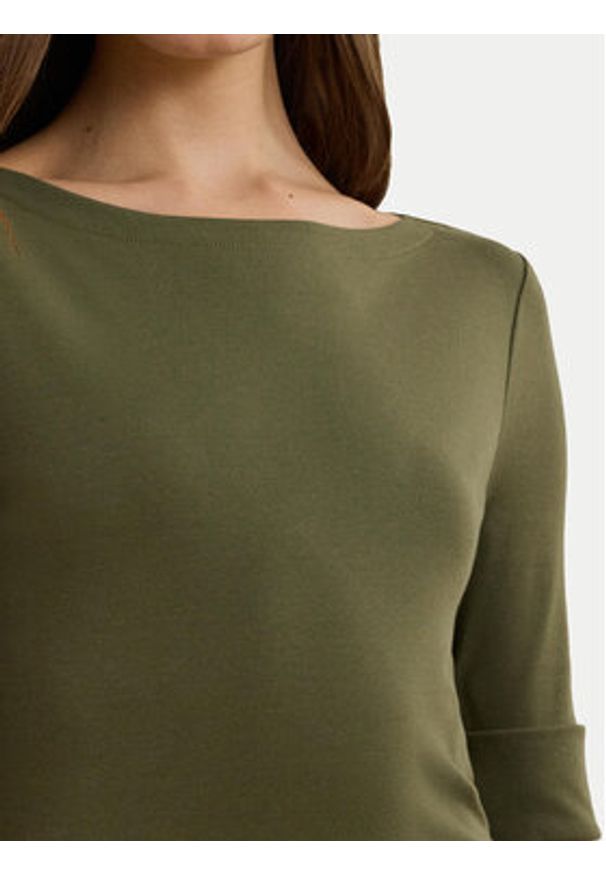 Lauren Ralph Lauren - LAUREN RALPH LAUREN Bluzka 200654963189 Zielony Slim Fit. Kolor: zielony. Materiał: bawełna