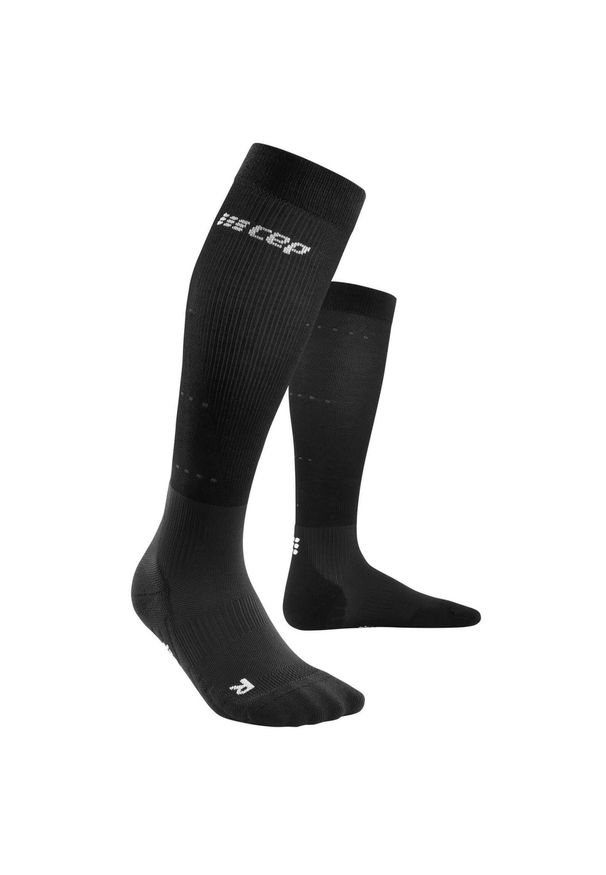 Skarpety kompresyjne damskie regeneracyjne CEP Infrared Recovery wysokie. Kolor: czarny. Sport: bieganie