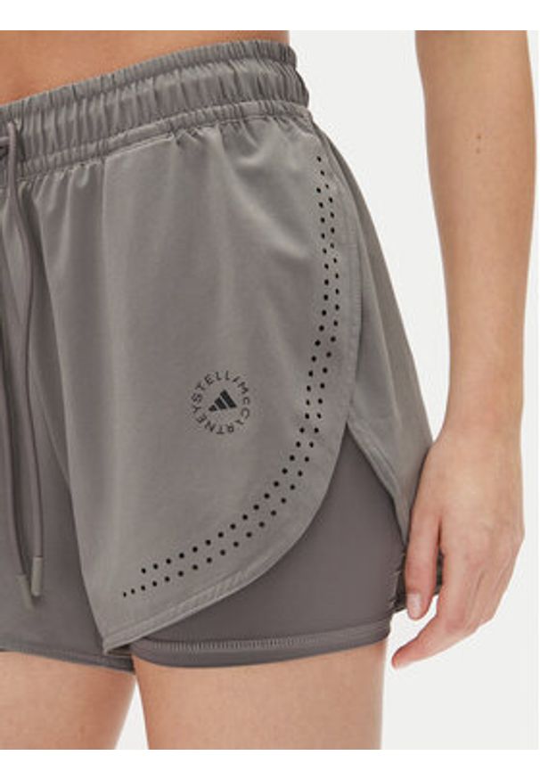 Adidas by Stella McCartney - adidas by Stella McCartney Szorty sportowe TruePurpose 2-in-1 JI5220 Szary Regular Fit. Kolor: szary. Materiał: syntetyk