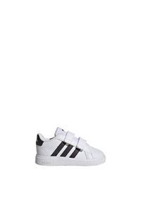 Adidas - Buty Grand Court Lifestyle Hook and Loop. Kolor: biały, wielokolorowy, czarny. Materiał: materiał