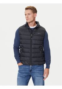 GANT - Gant Kamizelka 7006527 Czarny Regular Fit. Kolor: czarny. Materiał: syntetyk