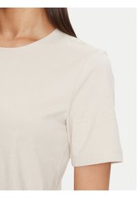 Gina Tricot T-Shirt Basic 17937 Beżowy Regular Fit. Kolor: beżowy. Materiał: bawełna #4