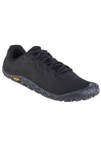 Buty do biegania męskie Merrell Vapor Glove 6. Kolor: czarny. Materiał: guma, skóra, tkanina, zamsz, materiał, syntetyk