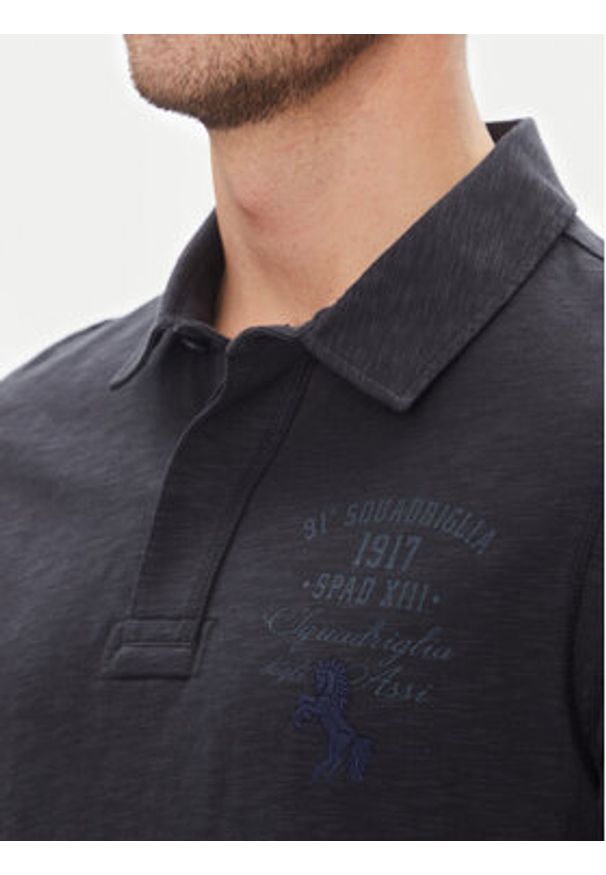 Aeronautica Militare Polo 251PO1857J680 Granatowy Regular Fit. Typ kołnierza: polo. Kolor: niebieski. Materiał: bawełna